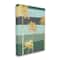 Stupell Industries Glam Tropical Palms over Green Bold Stripes Canvas Wall Art